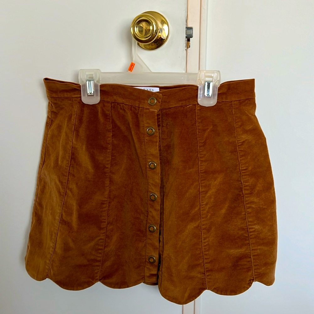 Kendall + Kylie Button Skirt